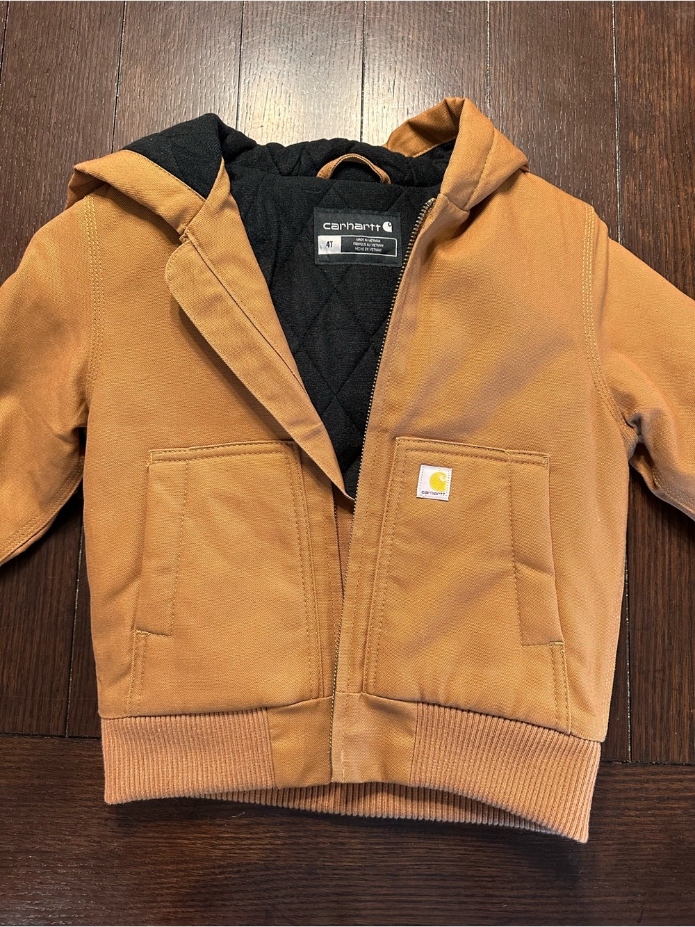 Carhartt Tan Hooded Duck Canvas Jacket 4T NWoT